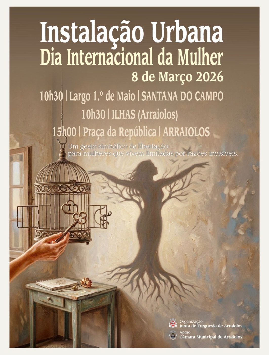 Instalação simboliza as prisões que limitam a vida das mulheres